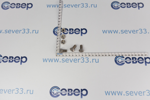 Крепеж для крестовин барабана EBI097 (винт М8x16, гайка, с правой резьбой) комплект3шт_3