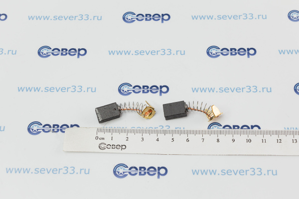 Электроугольная щетка (2шт), Мakita (СВ 105), перфоратор, 6x10x14,5мм, с отстрелом (615)_4