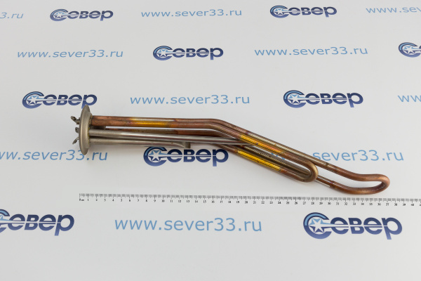 ТЭН RF 2000W, TW, медь, Ø64, М6, клеммы под винт, L305мм, горизонтальный_4