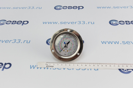 Манометр высокого давления с глицерином MG6F38 кр. диск спереди,¼ SAE-сзади | Продажа, монтаж и обслуживание холодильного оборудования | Север33