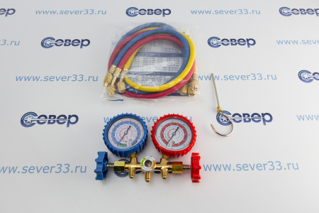 Коллектор двухвентильный CT-536 G (R-12, R-22, R-134, R-404) с шланг. 90 см. в компл. | Продажа, монтаж и обслуживание холодильного оборудования | Север33