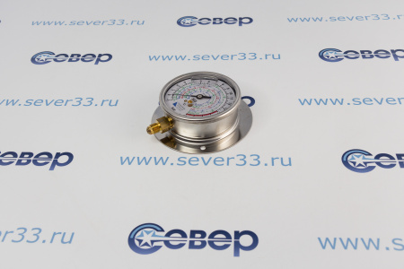 Манометр низкого давления с глиц. MG8H18U(R22,134А,404А,407С,507), 1/4 SAE-снизу;кр.диск сзади | Продажа, монтаж и обслуживание холодильного оборудования | Север33