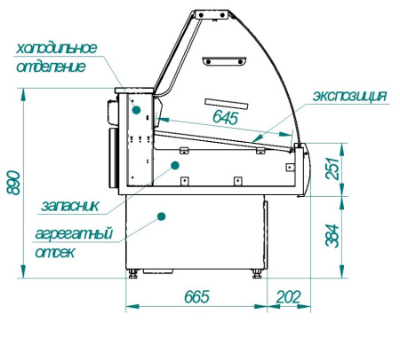 Холодильная витрина Cryspi Octava 1200 (0...+7 ºС) | Продажа, монтаж и обслуживание холодильного оборудования | Север33