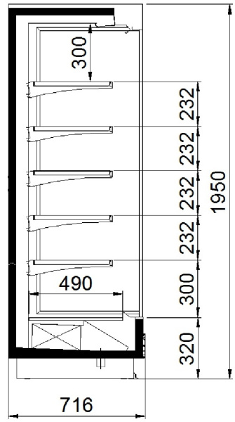 Холодильная горка Ариада Crosby ВС1.70-1250 (вынос)_3