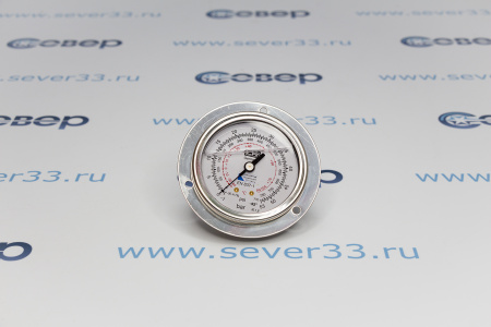 Манометр высокого давления с силиконом EX-MS6F53 (R410, -45/+60) 1/4 SAE-сзади: кр.диск спереди | Продажа, монтаж и обслуживание холодильного оборудования | Север33