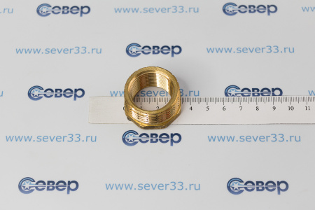 Футорка, латунь, внутренняя/наружная резьба 1"х3/4", желтый, RTP | Продажа, монтаж и обслуживание холодильного оборудования | Север33