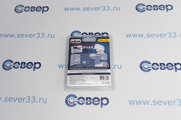 Лента бордюрная самоклеющаяся 12,8 мм x3,35 м белая (11560) UNIBOB_1
