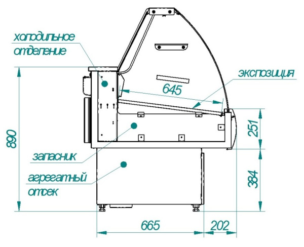 Cryspi Octava SN 1200 (-6...+6 ºС)_чертеж