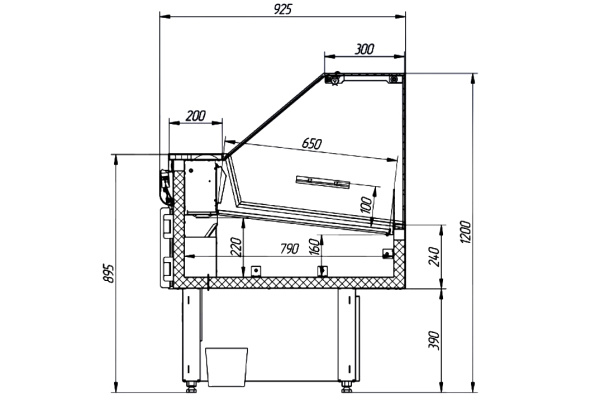 Cryspi Octava Q 1200 (0...+7 ºС)_чертеж