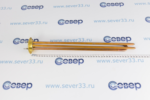 ТЭН RF 1500Вт, TW PREMIUM, медь, Ø64мм, M6, клеммы под разъем, L400мм, латунный фланец, 220В_4