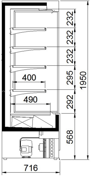Холодильная горка Ариада Crosby ВС1.70-1250_4