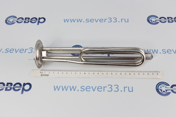 ТЭН RF 1500W, ИТА, нерж, Ø64, М4, клеммы под разъем, L240мм, 220V_1