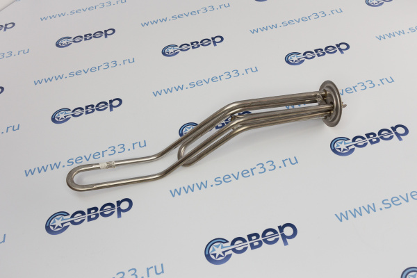 ТЭН для водонагревателя 2000W (0,7+1,3) (нерж) под анод М4 изогн_5