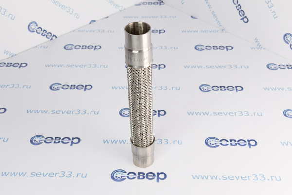 Металлорукав DN32 P40 L300 Патрубок 42,4x1,5 - 30 _ нерж. - Патрубок 42,4x1,5 - 30 _ нерж_1