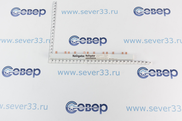 Шина соединительная 3ф 63А 12 модулей (22 см) штырь_4