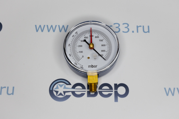 Мановакуумметр BC-VG Ø 80 мм 18 NPT, 0-1000 mBar, с клапаном_2e
