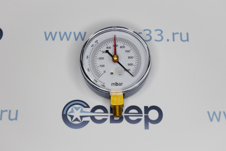 Мановакуумметр BC-VG Ø 80 мм 1/8" NPT, 0-1000 mBar, с клапаном	 | Продажа, монтаж и обслуживание холодильного оборудования | Север33