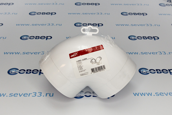 12,5ККП, Колено круглое пластик 90°, D125_1e