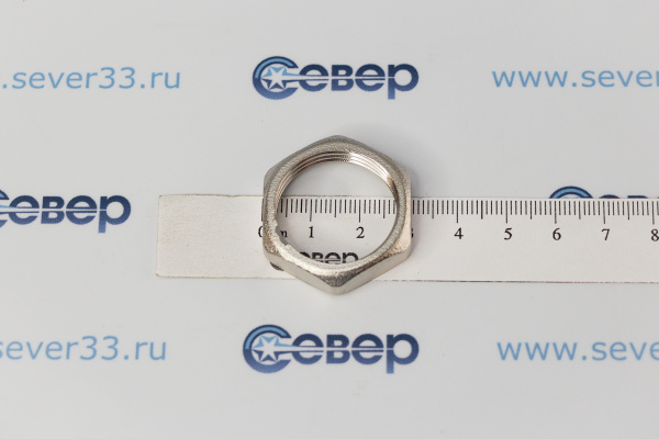 Контргайка, латунь 34, никель, RTP_1