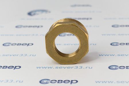 Футорка, латунь, внутренняя/наружная резьба 1 1/4"х3/4", желтый, RTP  | Продажа, монтаж и обслуживание холодильного оборудования | Север33