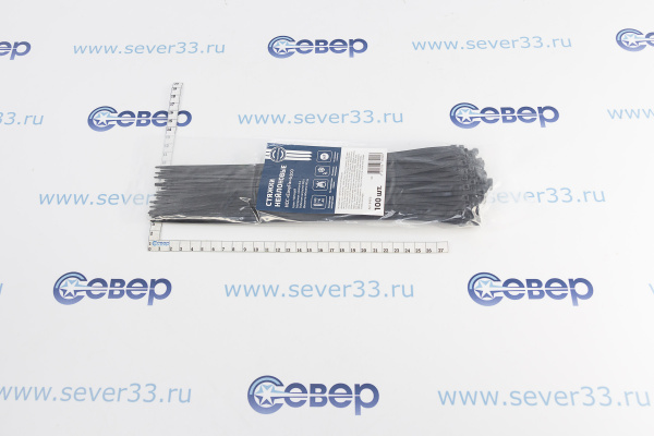 Стяжки нейлоновые 4x300 черный FORTISFLEX_2