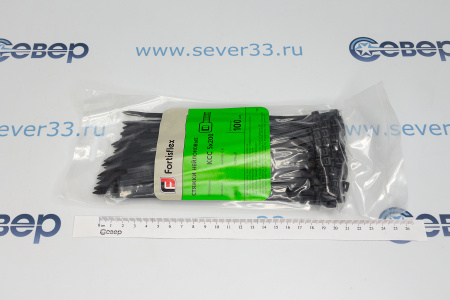 Стяжки нейлоновые 5x200 черный FORTISFLEX | Продажа, монтаж и обслуживание холодильного оборудования | Север33