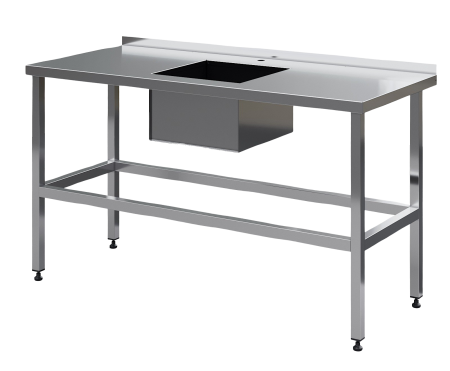 Стол с мойкой для обработки овощей, сварная конструкция (1600х700х850 мм) | Продажа, монтаж и обслуживание холодильного оборудования | Север33
