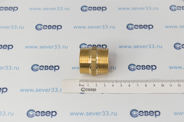 Ниппель, латунь, наружная резьба 1, желтый, RTP_2