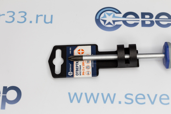 Отвертка Ultra Grip КОБАЛЬТ PH-2 х 100 мм CR-V, двухкомпонентная рукоятка_2e