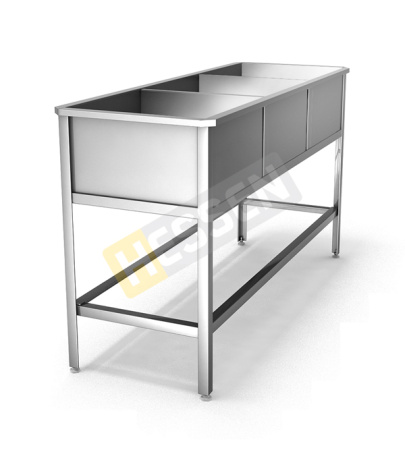 Ванна моечная сварная Hessen ВМ 3/4 нерж. сталь (1250х470х870мм) | Продажа, монтаж и обслуживание холодильного оборудования | Север33