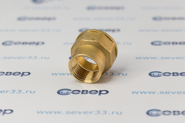 Муфта переходная, латунь, внутренняя резьба 34х12, желтый, RTP_3