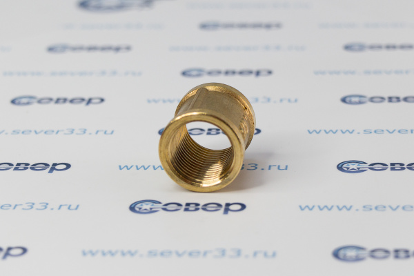 Муфта соединительная, латунь, внутренняя резьба 12, желтый, RTP_3
