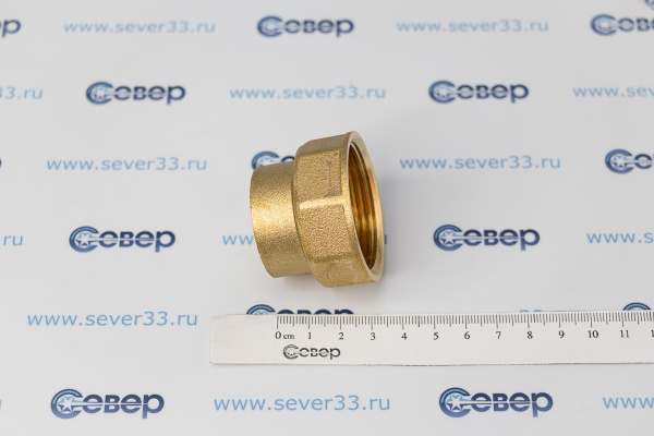 Муфта переходная, латунь, внутренняя резьба 1 14х1, желтый, RTP_3
