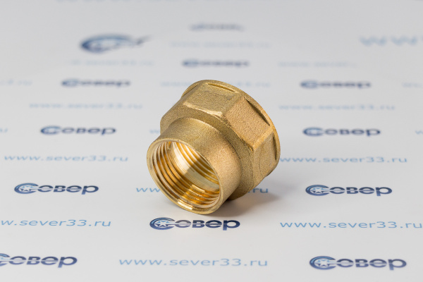 Муфта переходная, латунь, внутренняя резьба 1 14х1, желтый, RTP_4