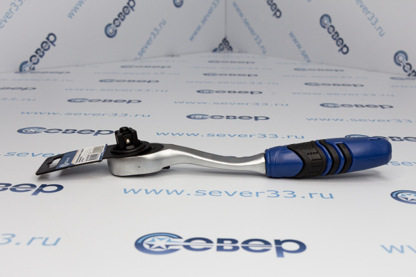 Трещоточная рукоятка КОБАЛЬТ 1_2 250 мм, изогнутая рукоятка, 72 зуба флажковый переключатель_3