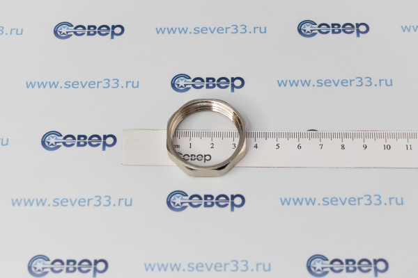 Контргайка, латунь 1, никель, RTP_1