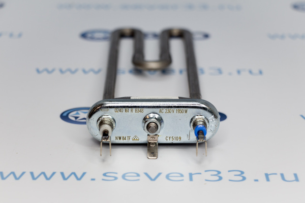 ТЭН 1950W (прямой с отверст., L=235,R10,М184) узкий фланец_4