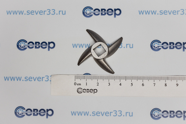 Нож для мясорубки, Россия, четырехгранник, отверстие 8,3 мм_1