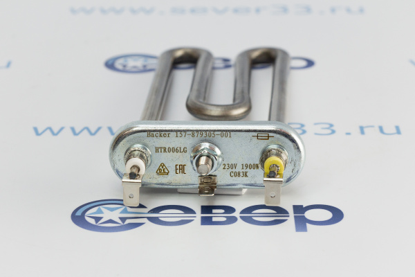 ТЭН 1900W Backer прямой,175мм без отверстия под датчик, LG 5301ER1000H_1