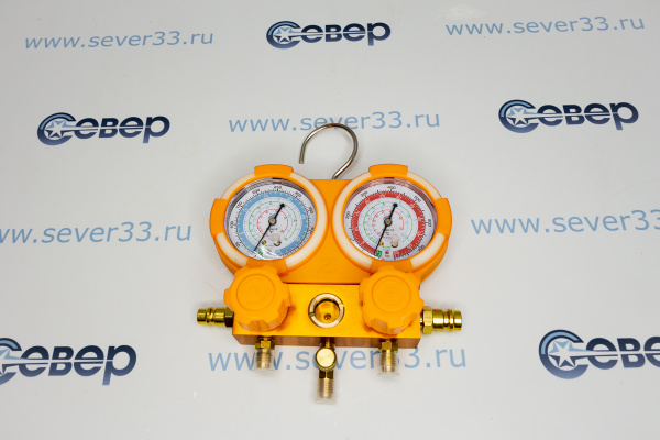 Коллектор двухвентильный ZRB-M50360AA, кейс (R-134410) со шл. 3шт.по 1,5м + 2 шт быстросъемы_3e