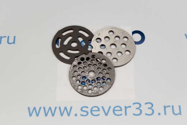 Комплект решеток (3шт) мясорубки Аксион, Бриз в упаковке_2