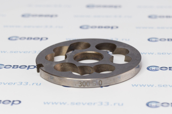 Нож подрезной (хром с буртом) для мясорубки МИМ 300_3