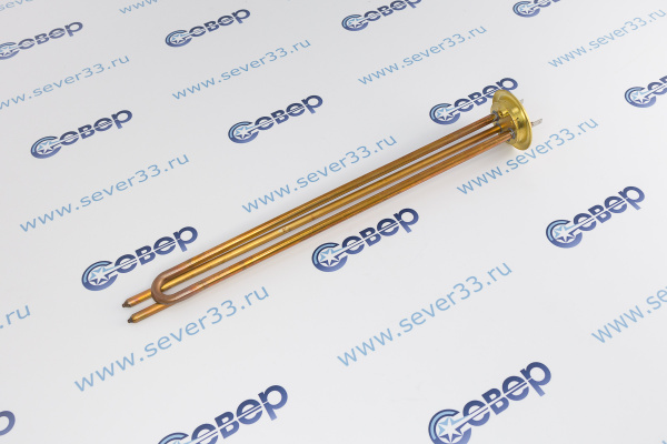 ТЭН RF 1500Вт, TW PREMIUM, медь, Ø64мм, M6, клеммы под разъем, L400мм, латунный фланец, 220В_3