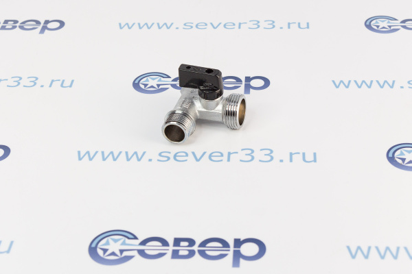 Кран шаровый Bugatti 877 12х34х12, 3-х проходной, для стиральных и посудомоечных машин_1