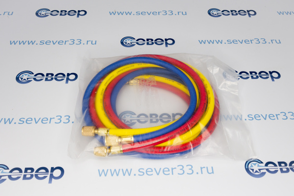 Шланг заправочный 150 см (компл. 3 шт.)  R12, R22, R502 (СТ360S RYB)_1