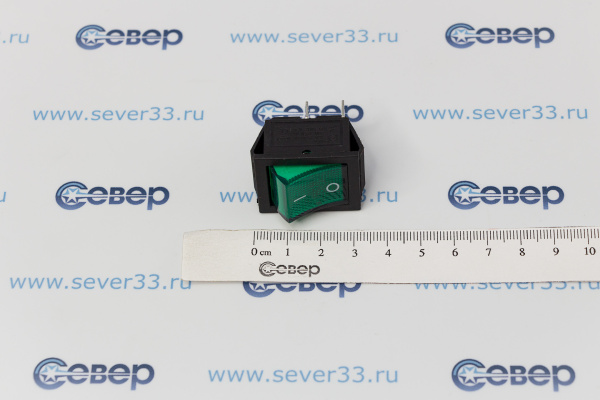 Переключатель REXANT IRS-201-4C on-off зеленый 16А_4